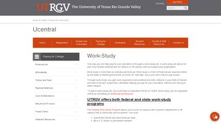UTRGV | Work-Study