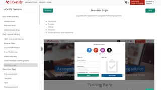 Seamless login - Interactive Courses & Labs -uCertify