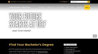 University of Central Florida | Undergraduate Admissions