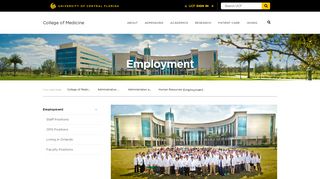 College of Medicine – Employment - UCF College of Medicine