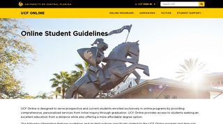 UCF Online Student Guidelines | UCF Online Degrees
