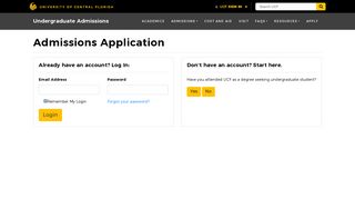 Admissions Application | Undergraduate Admissions Application | UCF