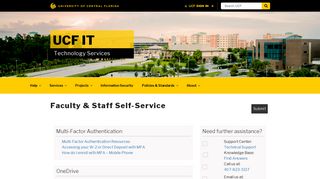Faculty & Staff Self-Service – UCF IT