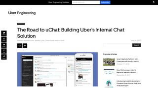The Road to uChat: Building Uber's Internal Chat Solution