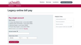 Legacy online bill pay | UCHealth
