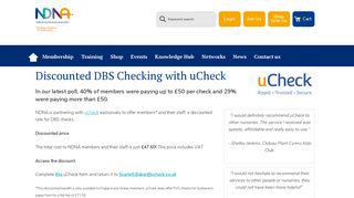 uCheck | Discounted DBS Checking - NDNA
