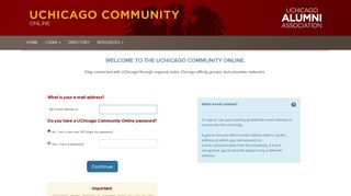 Login - UChicago Community Online