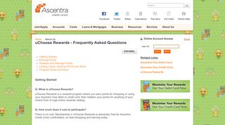 uChoose Rewards - Frequently Asked Questions :: Ascentra Credit ...