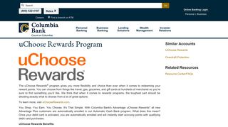 Columbia Bank - uChoose Rewards