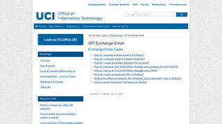 OIT Exchange Email — Office of Information Technology - UCI OIT