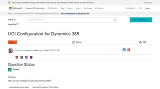 UCI Configuration for Dynamics 365 - Microsoft Dynamics CRM Forum ...