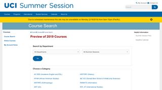 Courses - UCI Summer Session