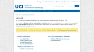UCInetID — Office of Information Technology - UCI OIT