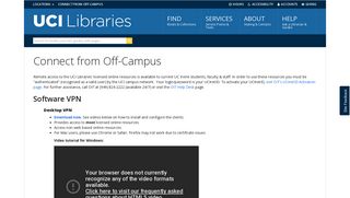 Connect from Off-Campus | UC Irvine Libraries