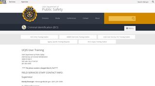 UCJIS User Training | DPS – Criminal Identification (BCI) - Utah.gov