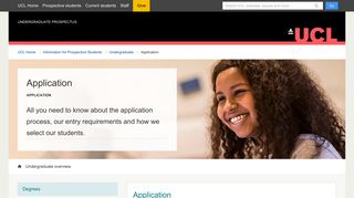 Application | UCL London's Global University