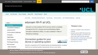 eduroam Wi-Fi at UCL | Information Services Division - UCL ...