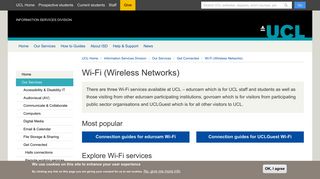 Wi-Fi (Wireless Networks) | Information Services Division - UCL ...