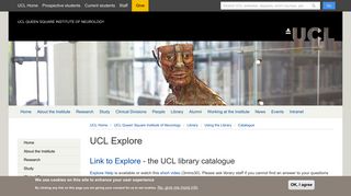 UCL Explore | UCL Queen Square Institute of Neurology - UCL ...