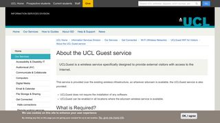 About the UCL Guest service | Information Services Division - UCL ...