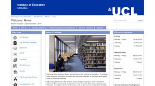 Home - Welcome - IOE LibGuides at Institute of Education, London