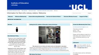 Welcome - Information for Non-UCL Library visitors - IOE LibGuides at ...