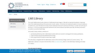 LMS Library | London Mathematical Society