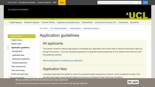 Application guidelines | UCL Graduate degrees - UCL - London's ...