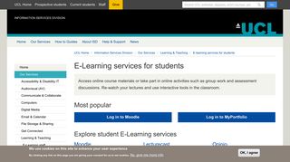 E-Learning services for students | Information Services Division - UCL ...
