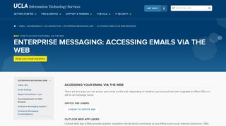 Enterprise Messaging: Accessing Emails via the Web | UCLA IT Services