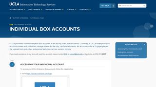 Individual Box Accounts | UCLA IT Services