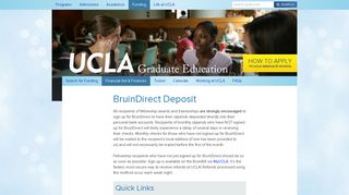 BruinDirect Deposit | UCLA Graduate Programs