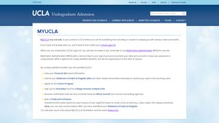 New Bruins - MyUCLA - UCLA Undergraduate Admission