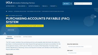 Purchasing-Accounts Payable (PAC) System | UCLA IT Services