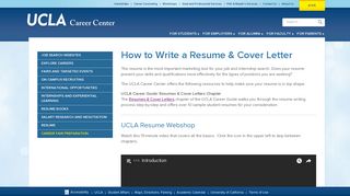 UCLA Career Center - Resume
