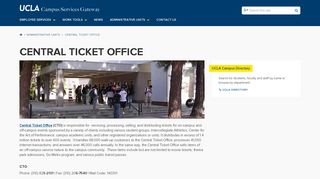 Central Ticket Office | UCLA Campus Services Gateway