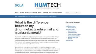 What is the difference between my @humnet.ucla.edu email and ...