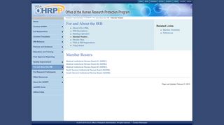 Office of the Human Research Protection Program - Member Rosters