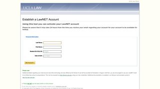 Establish a LawNET Account - UCLA Law