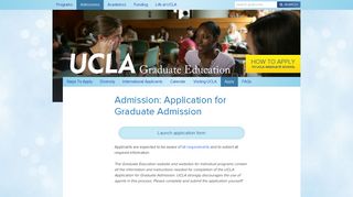 Application for Graduate Admission - UCLA Graduate Programs