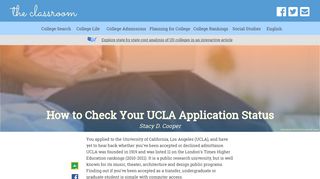 How to Check Your UCLA Application Status | The Classroom