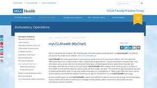 myUCLAhealth (MyChart) - UCLA Faculty Practice Group