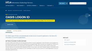Oasis Logon ID | UCLA IT Services