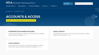Accounts & Access | UCLA IT Services
