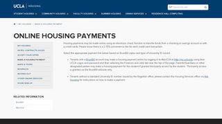 Online Housing Payments | UCLA Housing