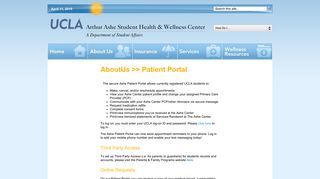 Patient Portal - UCLA Student Health