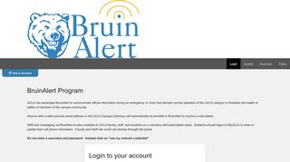 UCLA Alerts - Login to your account - CAHAN/Everbridge Login