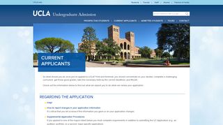Current Applicants - UCLA Undergraduate Admission