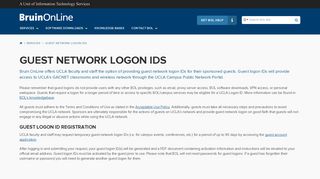 Guest Network Logon IDs | UCLA IT Services