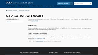 Navigating Worksafe | UCLA Office of Environment, Health & Safety
